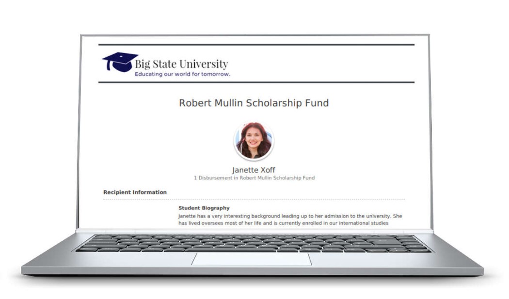 screenshot of Blackbaud Stewardship Management